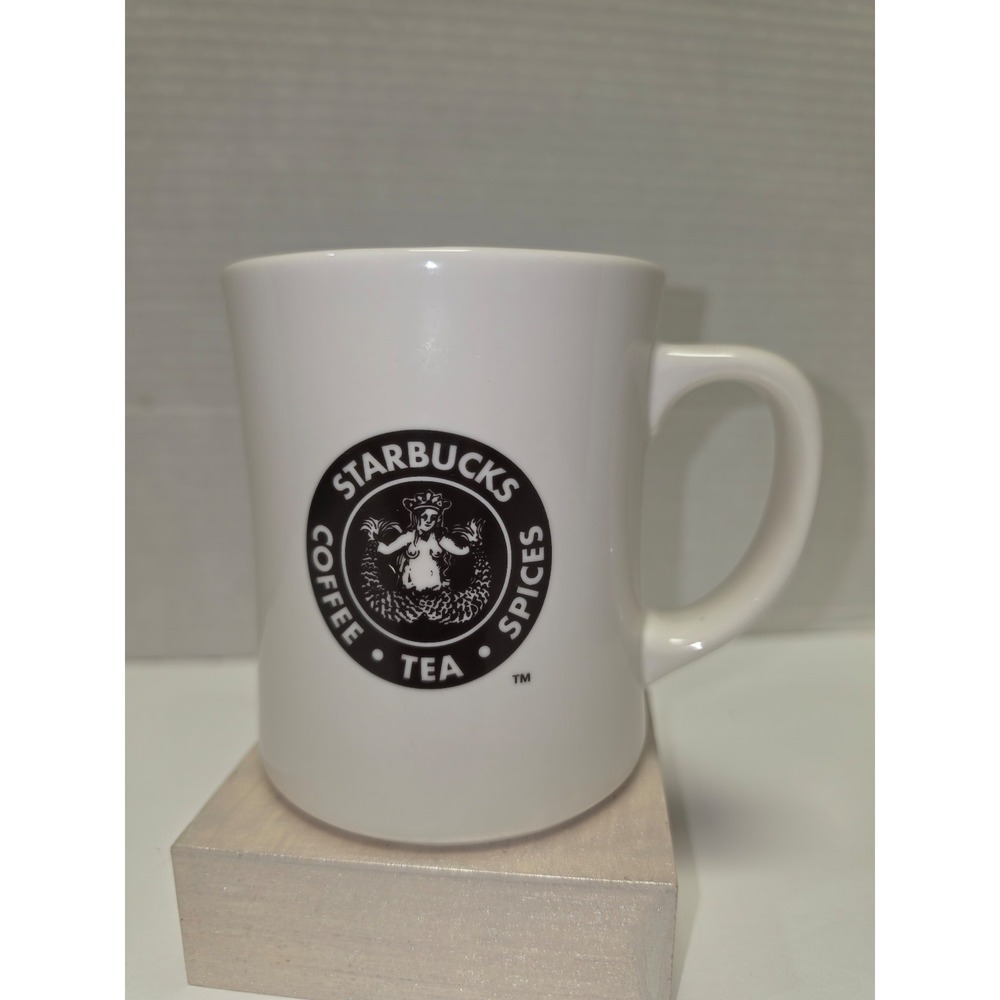 white ceramic Starbucks Barista mug from 2002 featuring the original siren logo